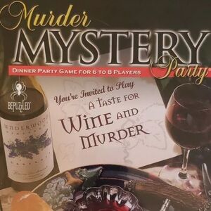 NEW SEALED! Murder Mystery Dinner Party Game A Taste for Wine & Murder+Bonus CD